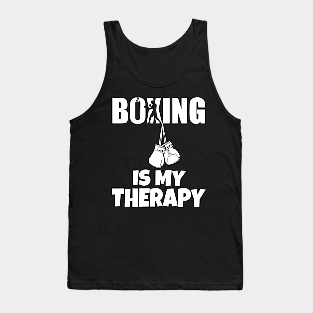 Boxing Is My Therapy Tank Top by Work Memes